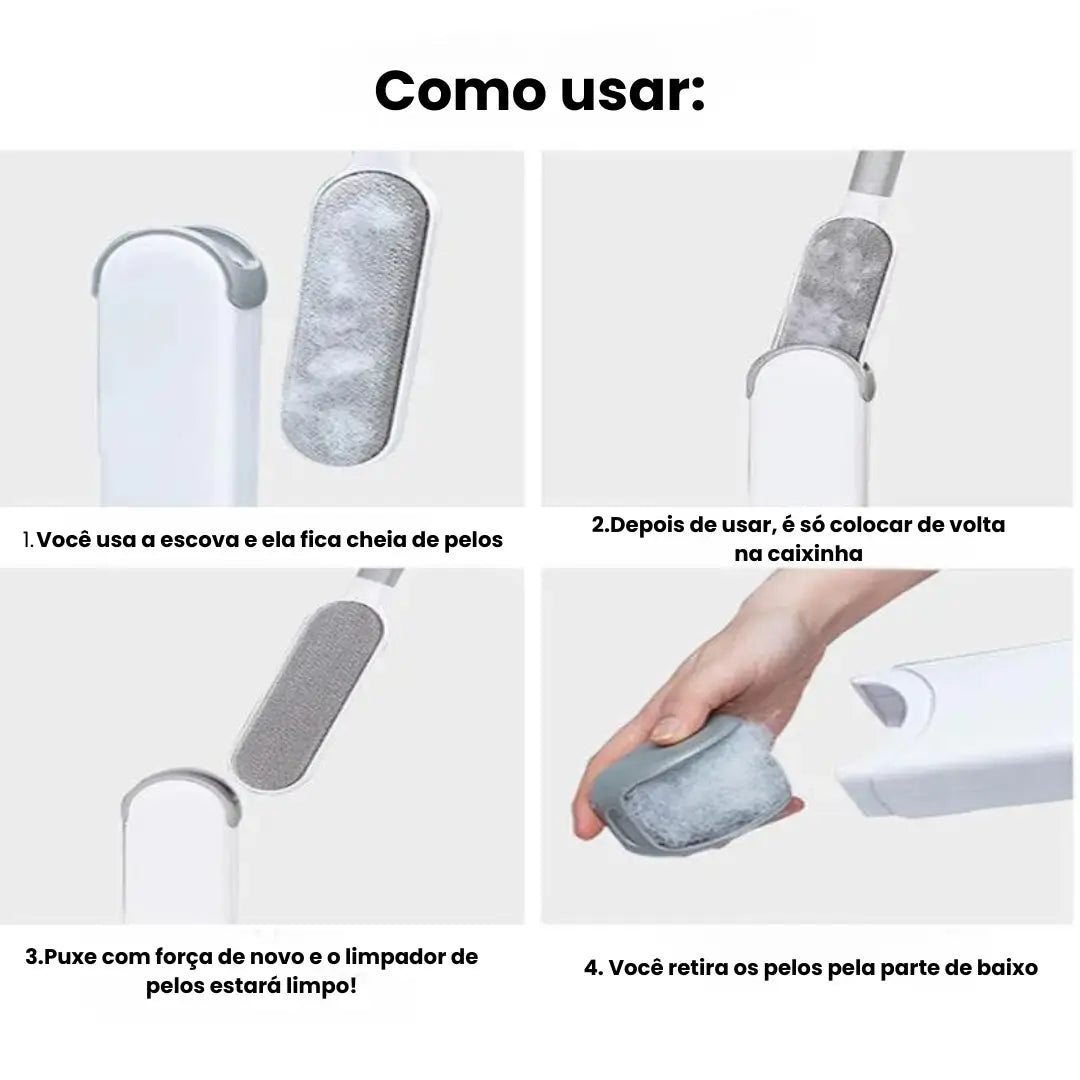 Escova Removedora de Pelos Plus