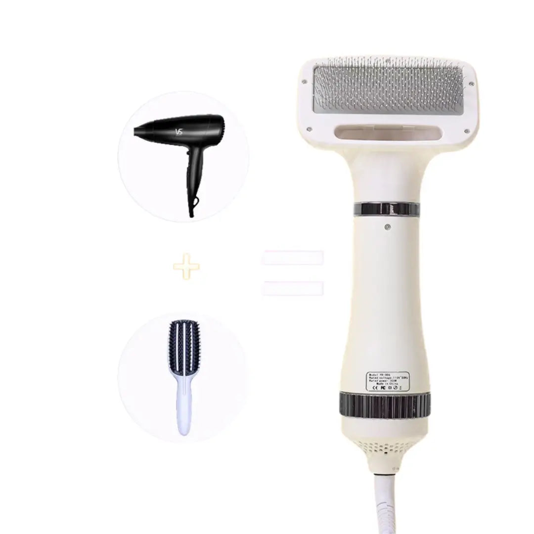 Secador e Escova 2 em 1 para Cães – Pente de Tosa Profissional Portátil 110V