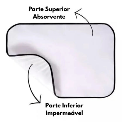 Kit 3 Tapetes Higiênicos Laváveis de Super Absorção